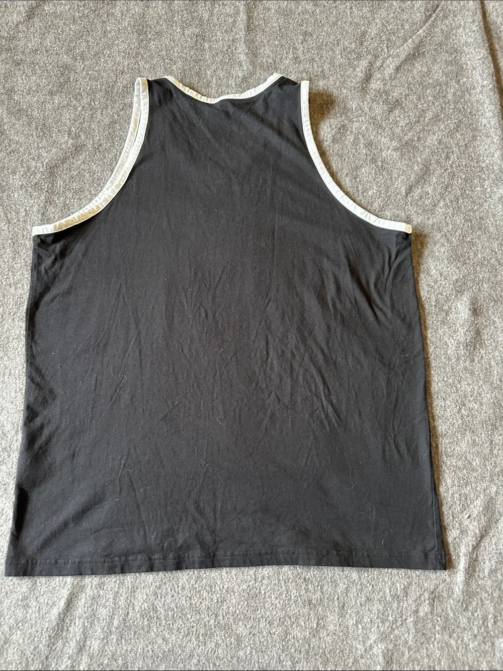 adidas Black Tank with White Logo Trim